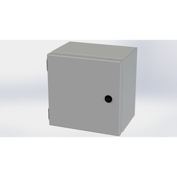 1/4 Turn Latch Electrical Enclosures, 8 in H, 6 in D, 8 in W, NEMA 3R, 4, 12, 13, Carbon Steel